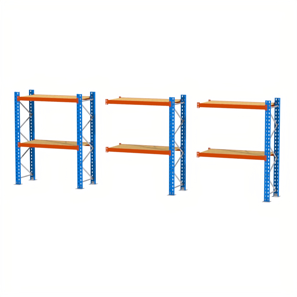 Regał magazynowy półkowy Mega-M XR moduł dostawny 500 kg, regał do magazynu, regał półkowy 250x278x80 cm