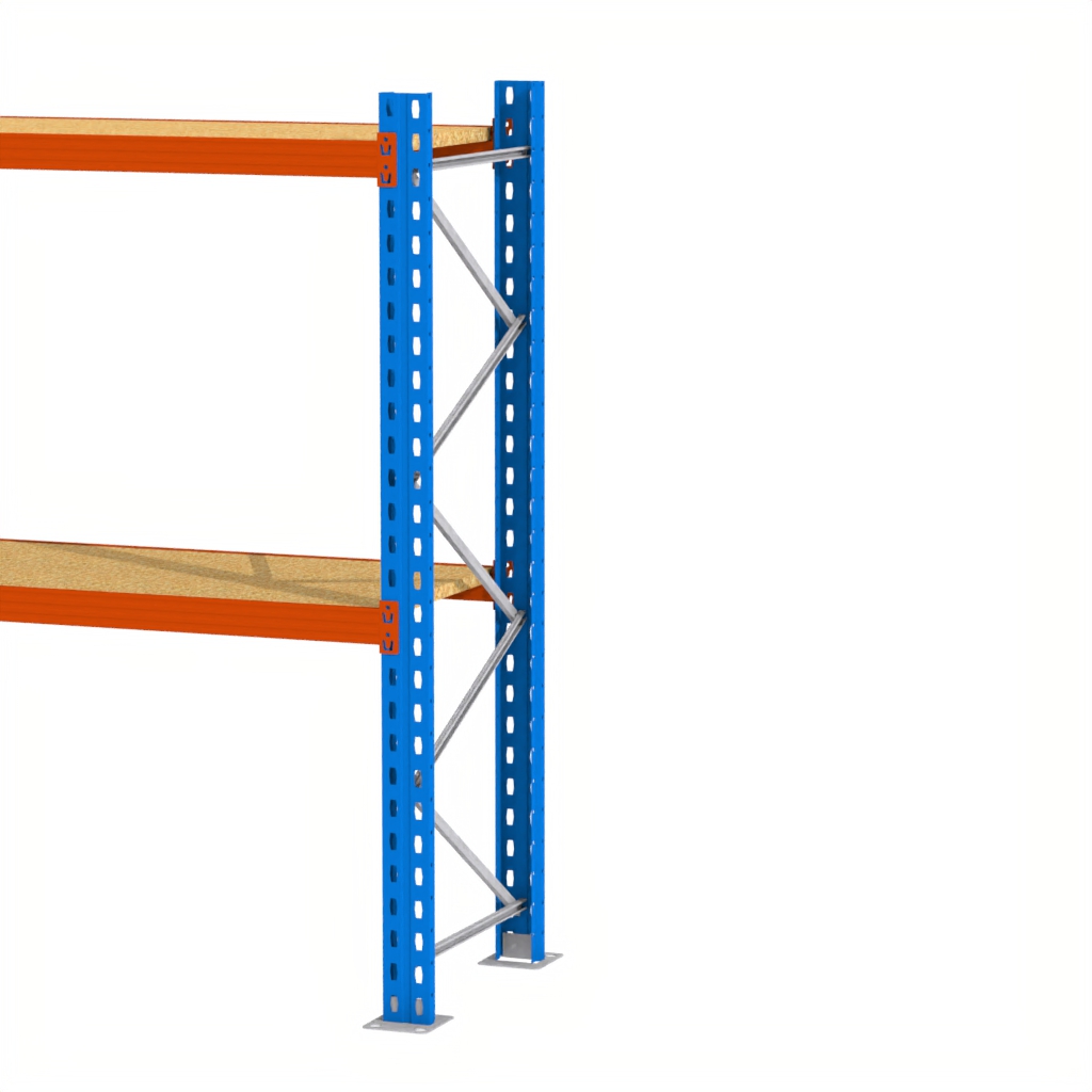 Regał magazynowy półkowy Mega-M XR moduł dostawny 500 kg, regał do magazynu, regał półkowy 250x278x80 cm