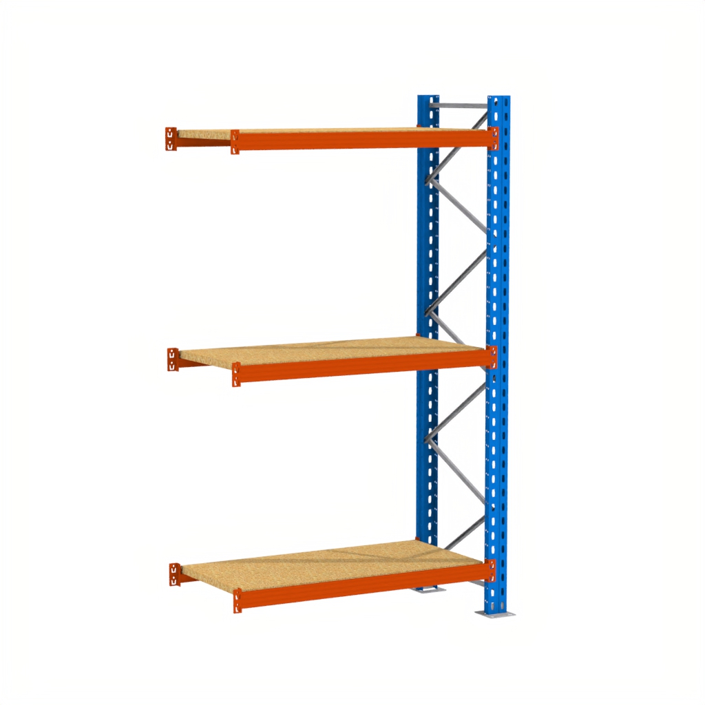Regał magazynowy półkowy Mega-M XR moduł dostawny 500 kg, regał do magazynu, regał półkowy 300x188x80 cm