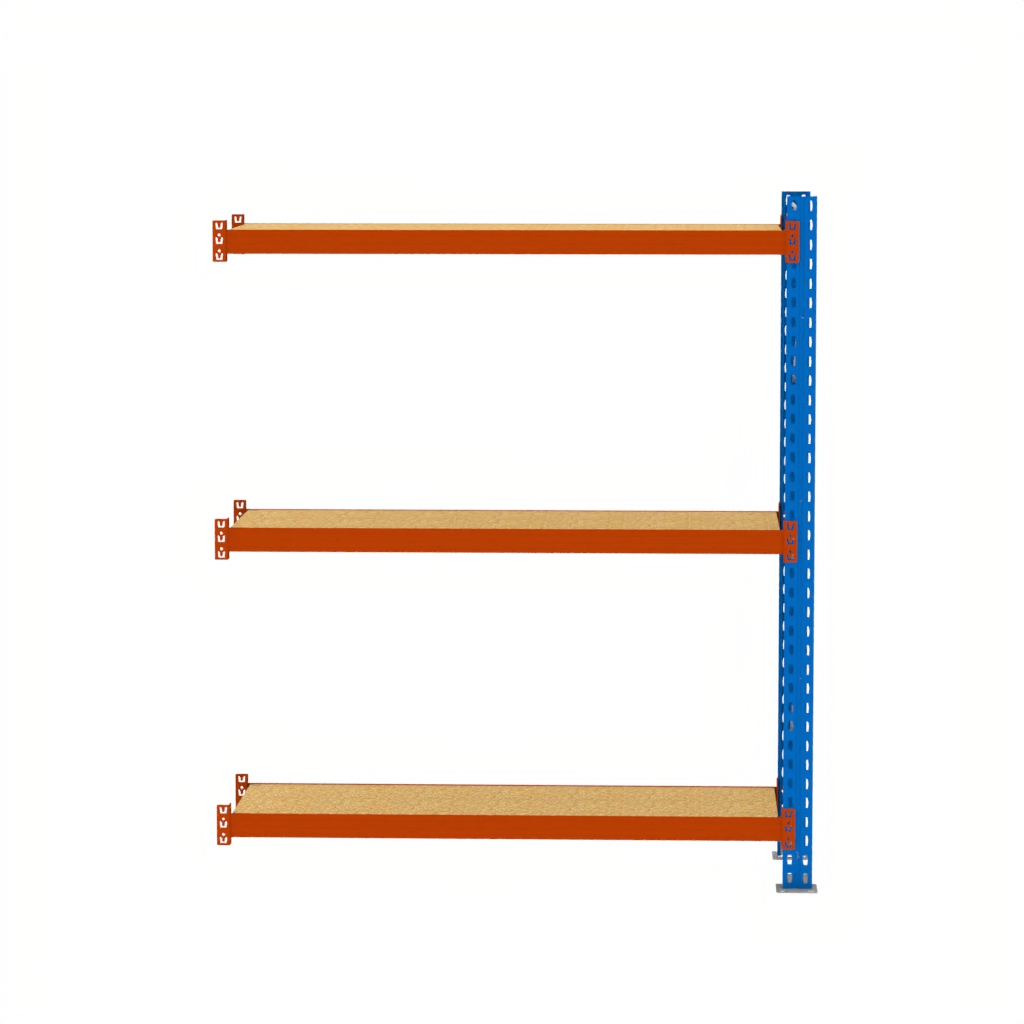 Regał magazynowy półkowy Mega-M XR moduł dostawny 500 kg, regał do magazynu, regał półkowy 300x278x80 cm