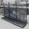 regał sklepowy jednostronny, regał sklepowy metalowy WANZL Wire-Tech 195x312 cm