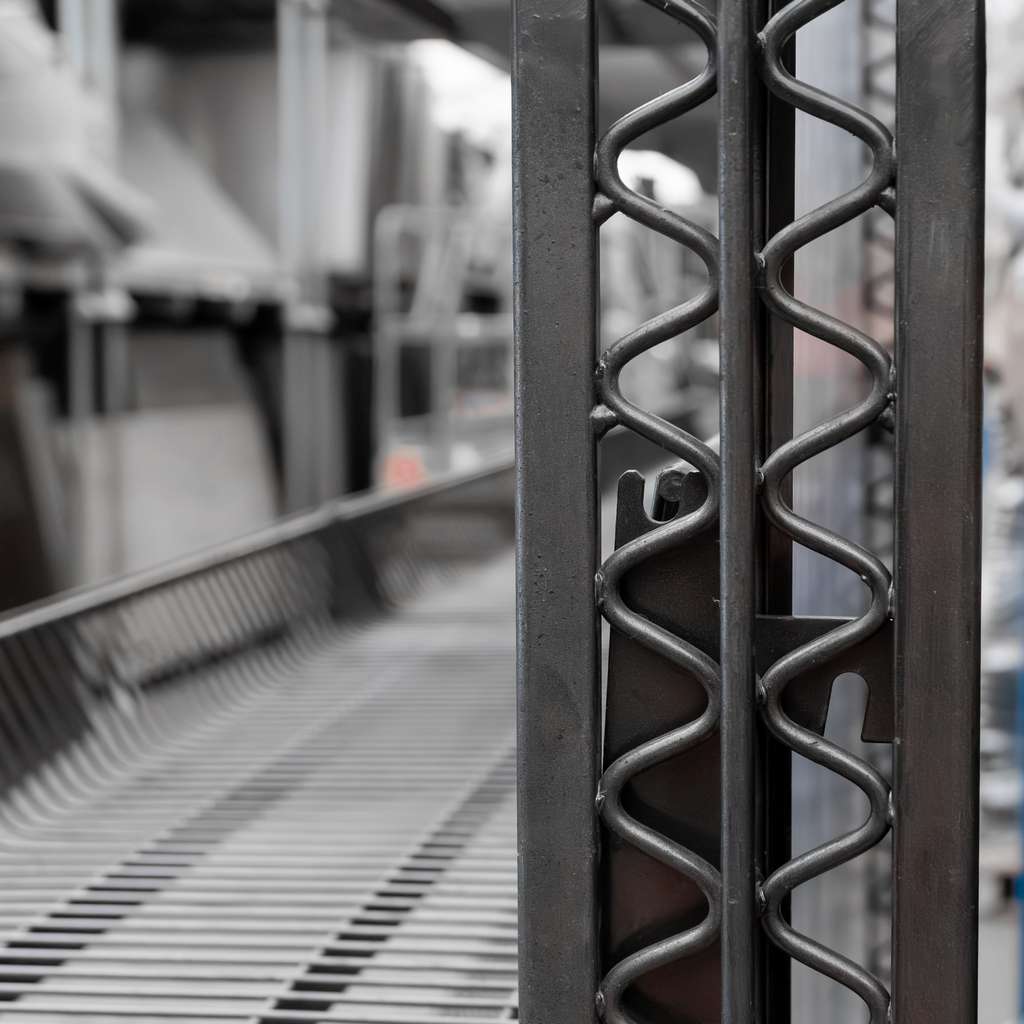 egał sklepowy metalowy WANZL Wire-Tech moduł bazowy, regał przyścienny sklepowy