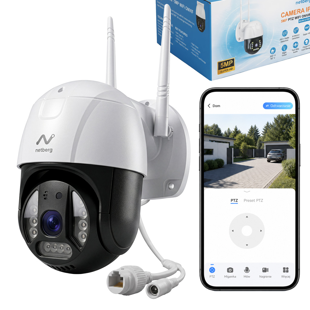 kamera zewnętrzna, kamera IP, kamera do monitoringu NETBERG GY001