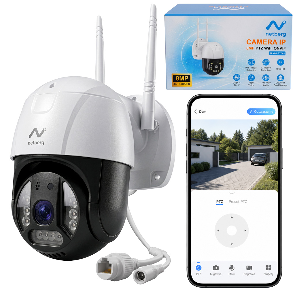 kamera zewnętrzna, kamera IP, kamera do monitoringu NETBERG GY002