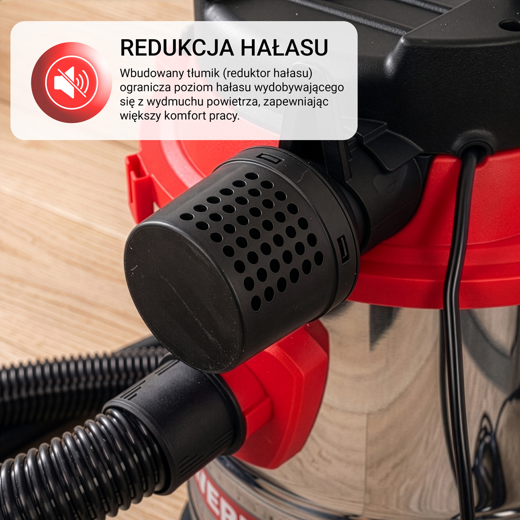 Odkurzacz przemysłowy warsztatowy WERKBERG ODKTB102 wet&dry 20L 1200W