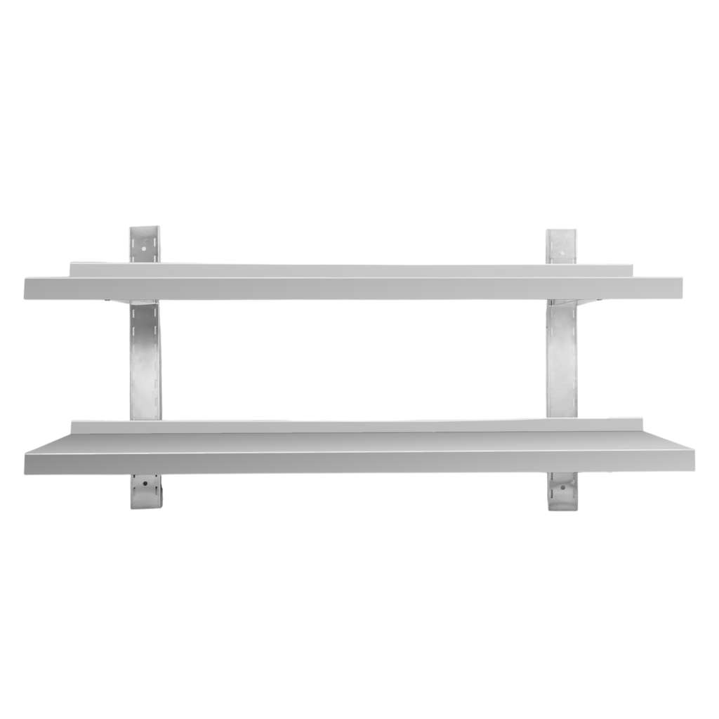 Półka wisząca dwupoziomowa nierdzewna Mega-M X 120x30x60 cm, półka nierdzewna do gastronomii