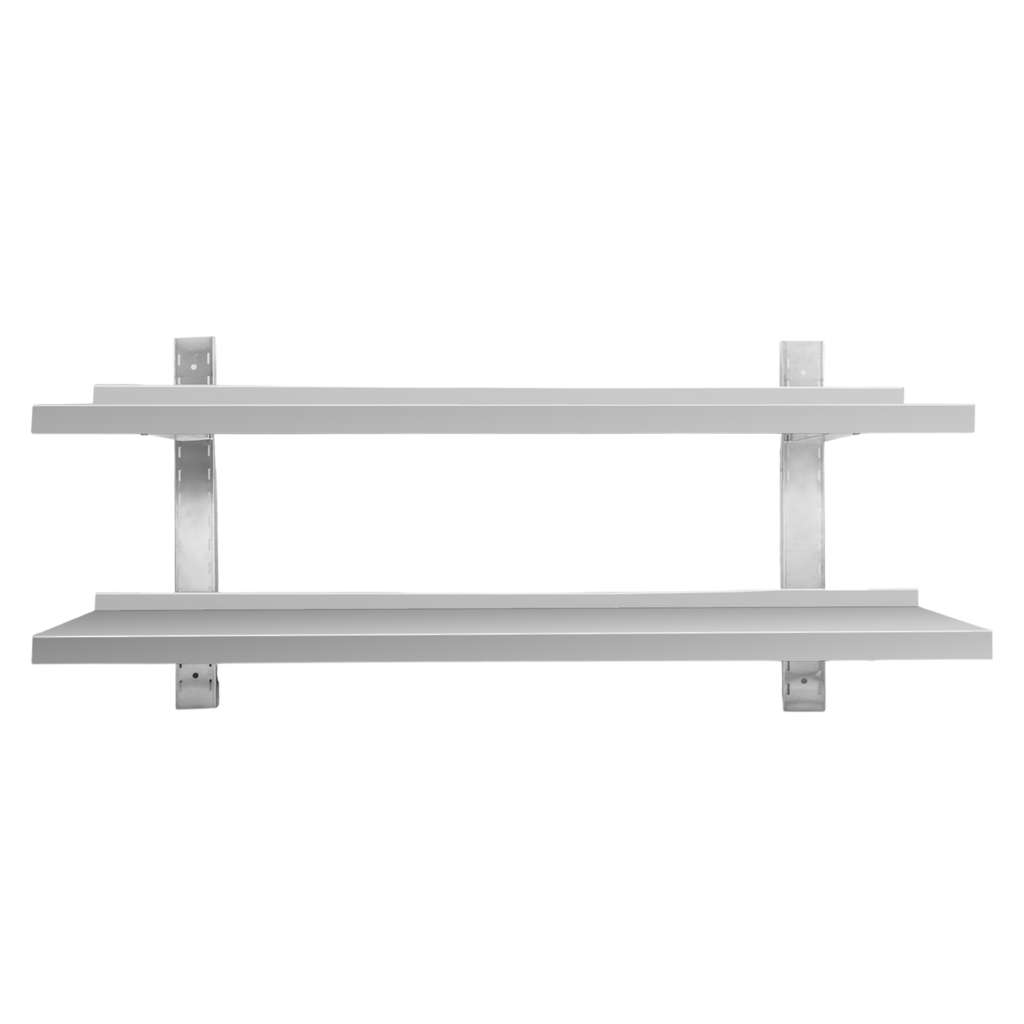 Półka wisząca dwupoziomowa nierdzewna Mega-M X 90x30x60 cm, półka nierdzewna do gastronomii