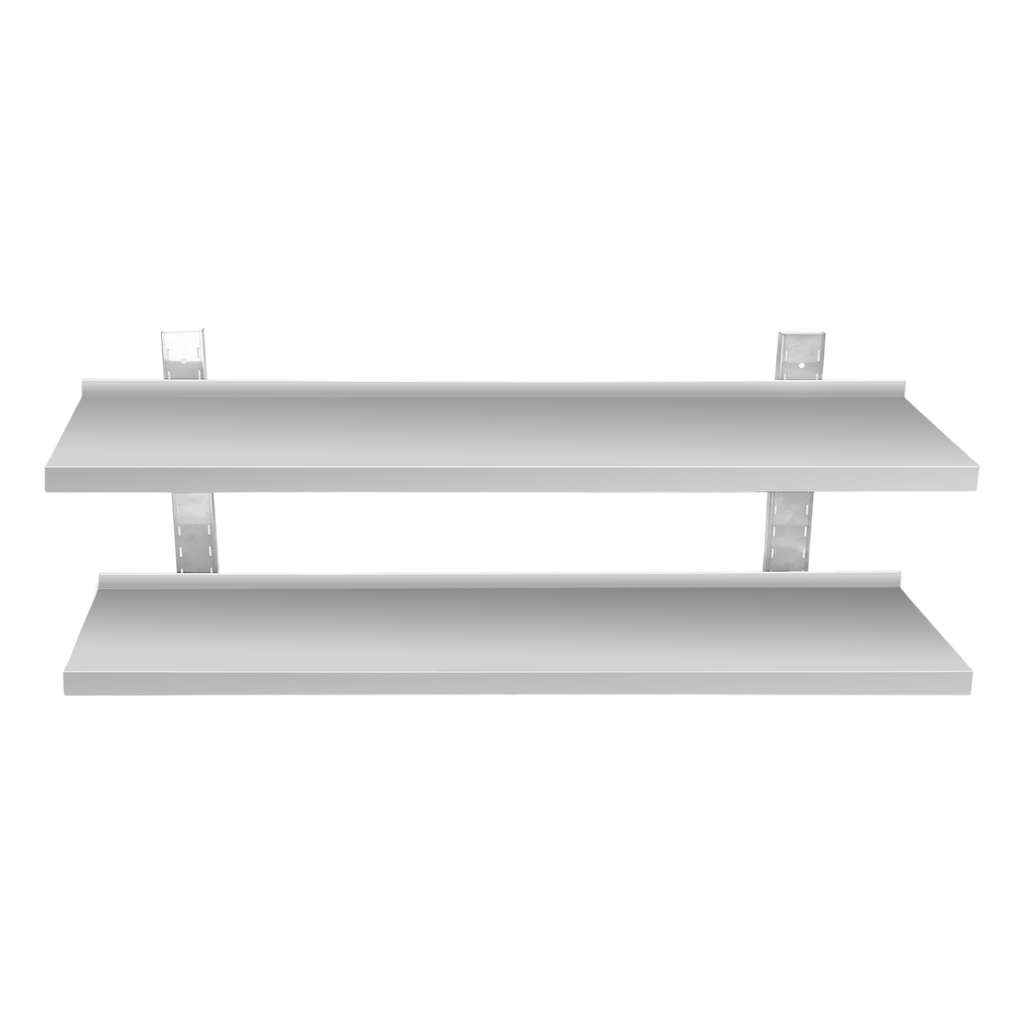 Półka wisząca dwupoziomowa nierdzewna Mega-M X 90x30x60 cm, półka nierdzewna do gastronomii
