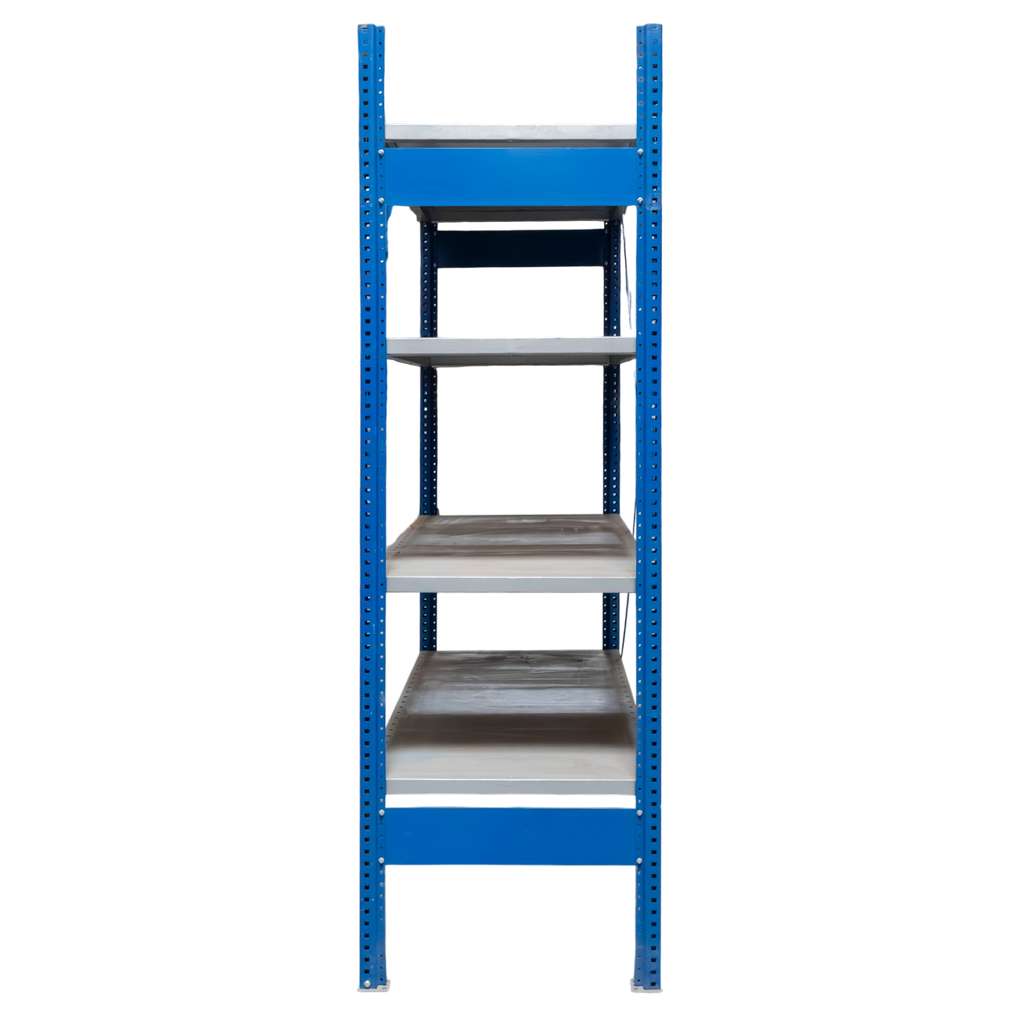 regał magazynowy półkowy, regał metalowy 4 półkowy STOW 200x534x60 cm zestaw