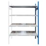regał magazynowy półkowy, regał metalowy 4 półkowy STOW 200x130x60 cm moduł dostawny
