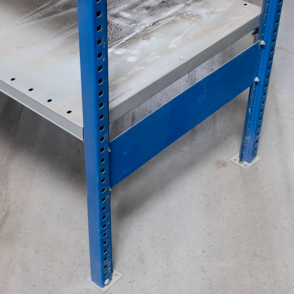 regał magazynowy półkowy, regał metalowy 4 półkowy STOW 200x130x60 cm moduł dostawny