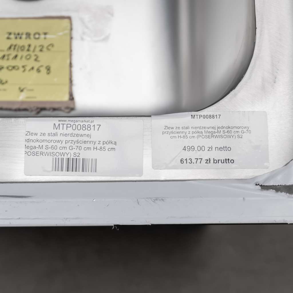 zlew gastronomiczny jednokomorowy, zlew gastronomiczny nierdzewny, zlew gastronomiczny z półką, zlew gastronomiczny z maskownicą, zlew gastronomiczny z syfonem, zlew ze stali nierdzewnej, wyposażenie gastronomii, meble gastronomiczne nierdzewne