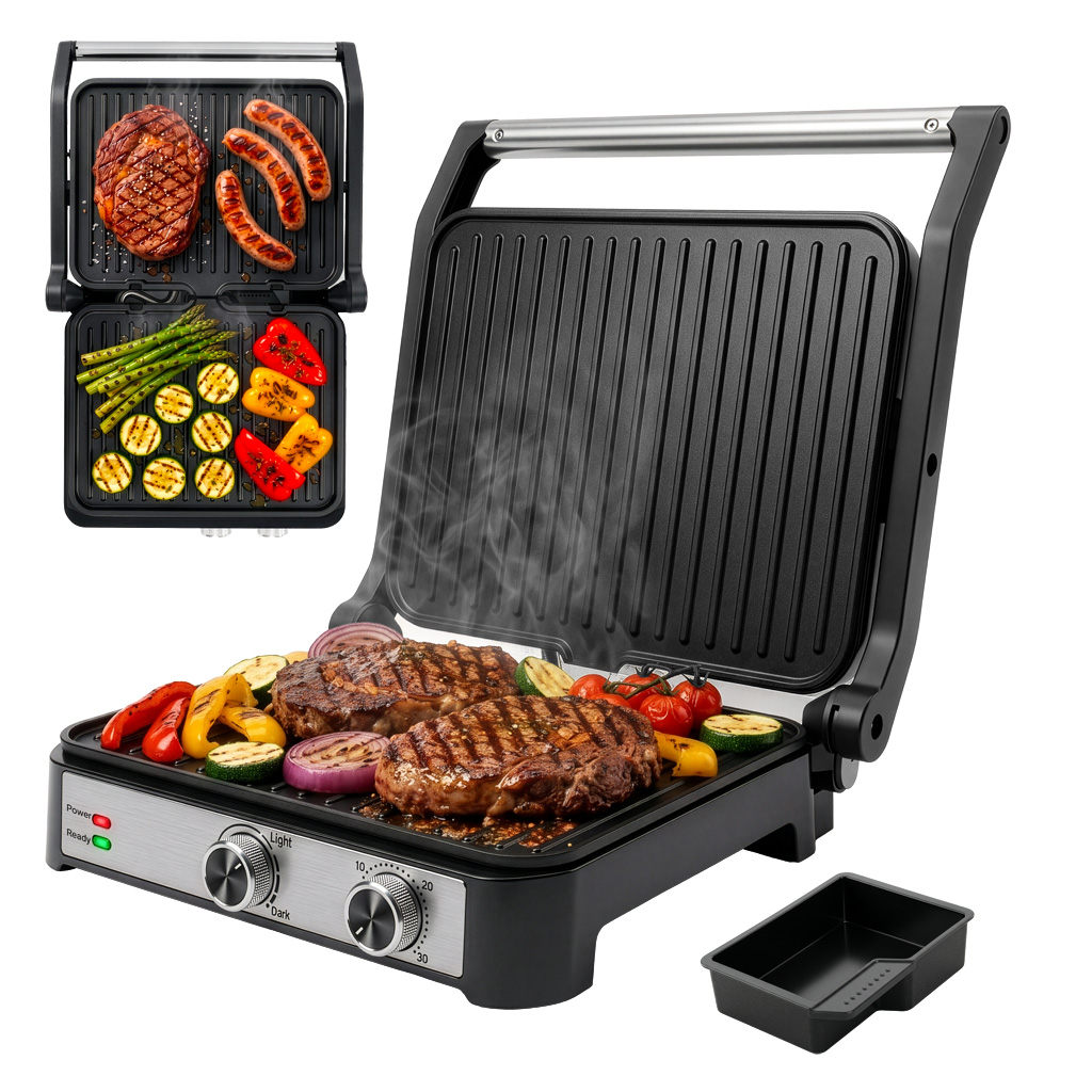 Grill elektryczny BERGMANN AI001 2000W dwa pokrętła
