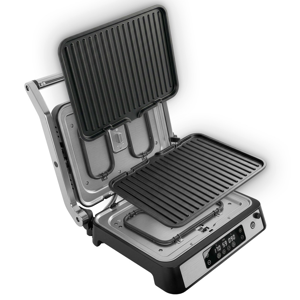 Grill elektryczny kontaktowy ryflowany BERGMANN AI002 2000W wyświetlacz LED