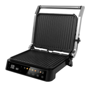 Grill gastronomiczny elektryczny Bergmann AI003 2000 W wyświetlacz LED 8 programów automatycznych