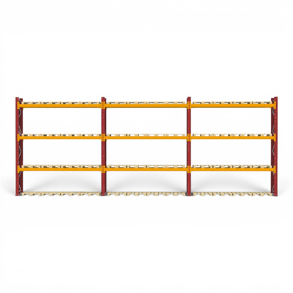 Regały paletowe magazynowe, regał magazynowy paletowy DEXION H-426 cm L-1109 cm 2000 kg