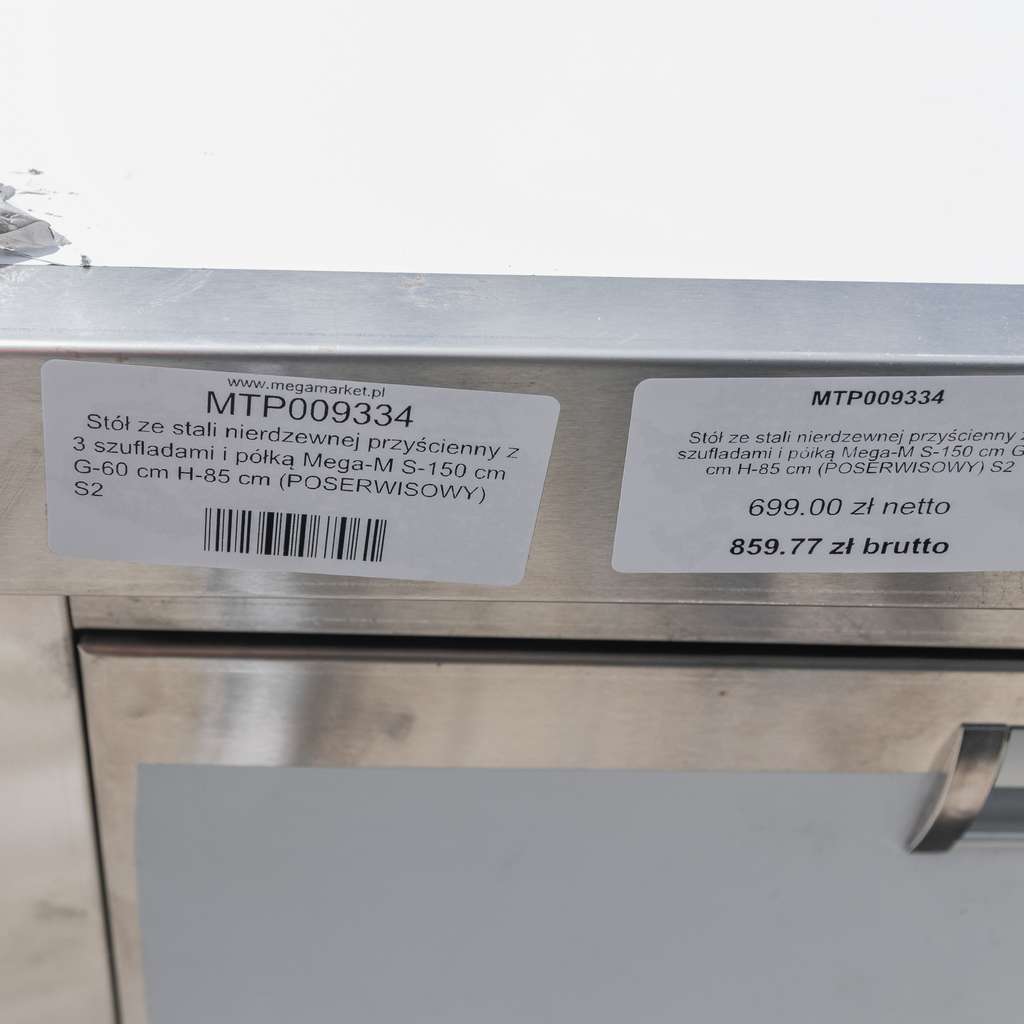 stół gastronomiczny nierdzewny z szufladami, stół roboczy do kuchni, stół przyścienny z półką, meble ze stali nierdzewnej, stół gastronomiczny z rantem, stół ze stali nierdzewnej