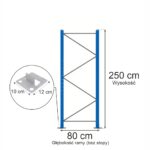 Zdjęcie produktu: Rama Mega-M XR H-250 cm G-80 cm W-8 cm niebieska (w elementach)