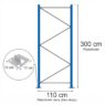 Rama regałowa, rama do regału paletowego Mega-M XR H-300 cm