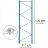 Rama regałowa, rama do regału paletowego Mega-M XR H-400 cm