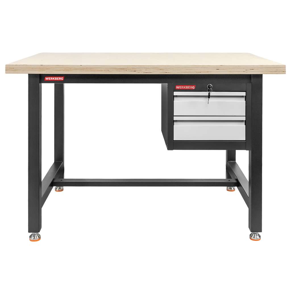 Stół warsztatowy z szafką narzędziową z 2 szufladami WERKBERG S-120 cm grafit szary