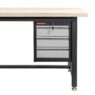 Stół warsztatowy z szafką narzędziową z 3 szufladami WERKBERG S-150 cm grafit szary