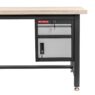 Stół warsztatowy z szafką narzędziową z drzwiami uchylnymi i szufladą WERKBERG S-150 cm grafit szary