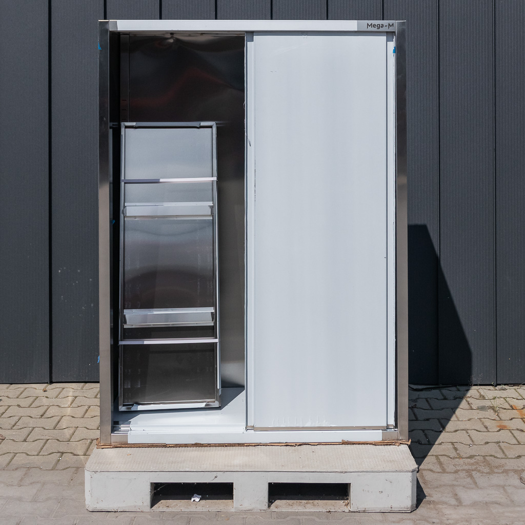 Szafa gastronomiczna nierdzewna Mega M 2 drzwiowa 120x50x180 cm stal POSERWISOWA