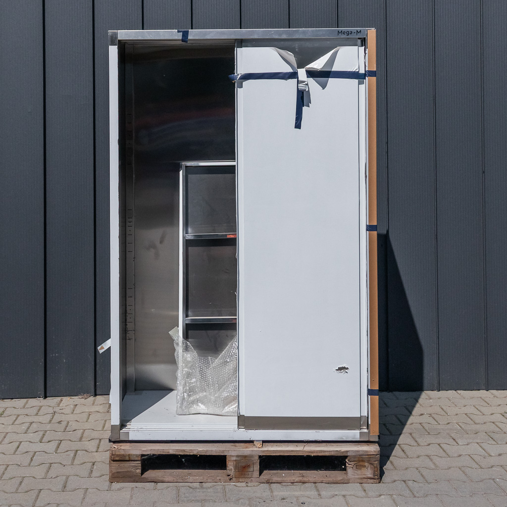 Szafa gastronomiczna nierdzewna Mega M 2 drzwiowa 120x50x200 cm stal POSERWISOWA