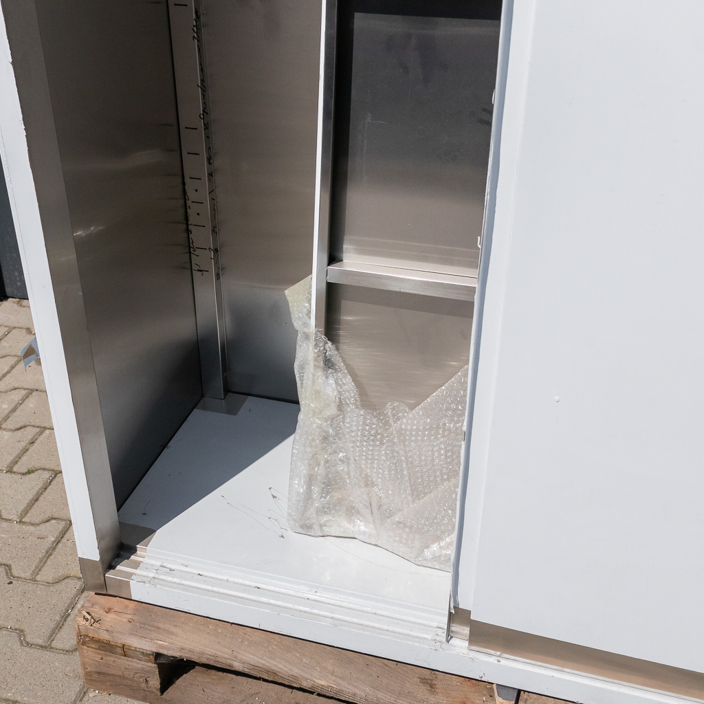 Szafa z drzwiami przesuwnymi gastronomiczna Mega M 2 drzwiowa 120x50x200 cm stal nierdzewna POSERWISOWA
