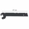 Wspornik półki do regału sklepowego Mega-M MERKURY II G-27 cm grafit