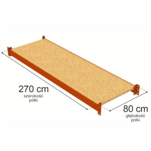 Zdjęcie produktu: Półka do regału magazynowego Mega-M XR L-270 cm G-80 cm