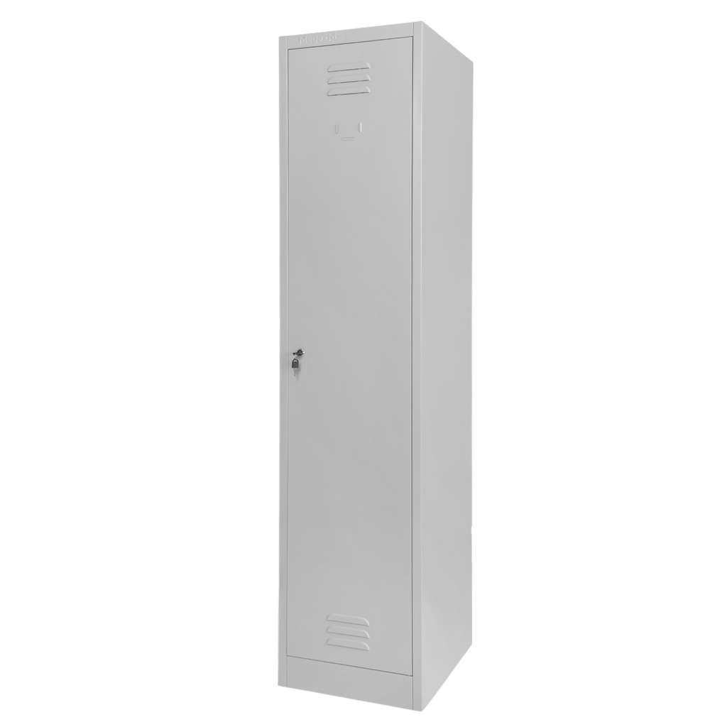 metalowa szafka pracownicza, szafka socjalna jednodrzwiowa, szafka do szatni, szafka bhp szara, szafka metalowa na ubrania, wyposażenie szatni pracowniczej, szafka pracownicza zamykana,