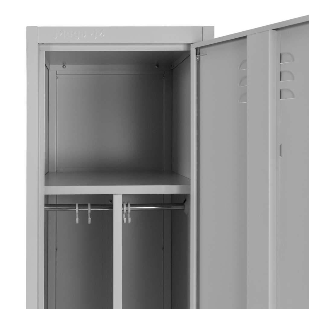 metalowa szafka pracownicza, szafka socjalna jednodrzwiowa, szafka do szatni, szafka bhp szara, szafka metalowa na ubrania, wyposażenie szatni pracowniczej, szafka pracownicza zamykana,