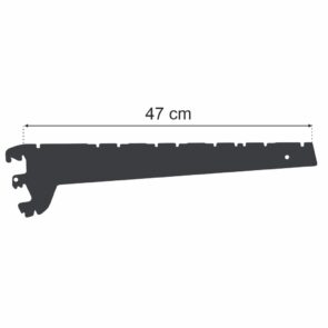 Zdjęcie produktu: Wspornik półki do regału sklepowego Mega-M MERKURY II G-47 cm grafit