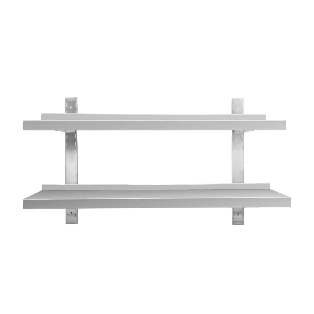 Półka wisząca dwupoziomowa nierdzewna Mega-M X 90x30x60 cm, półka nierdzewna do gastronomii