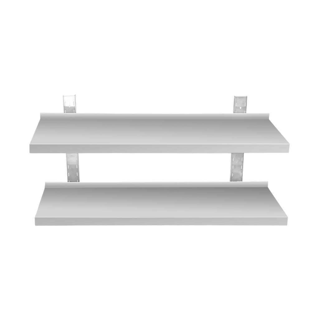 Półka wisząca dwupoziomowa nierdzewna Mega-M X 90x30x60 cm, półka nierdzewna do gastronomii
