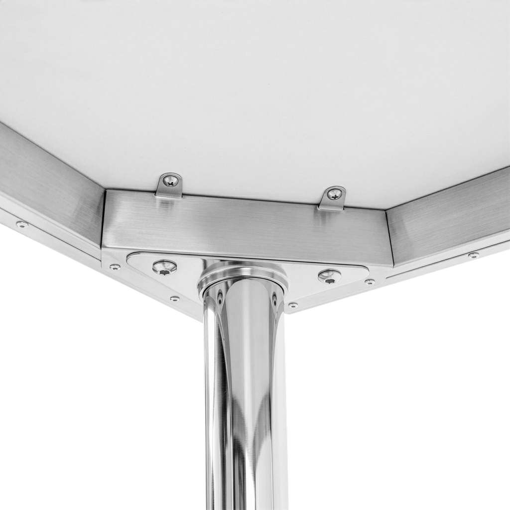 Stół gastronomiczny ze stali nierdzewnej centralny z półką Mega-M X STANDARD 180x70x85 cm