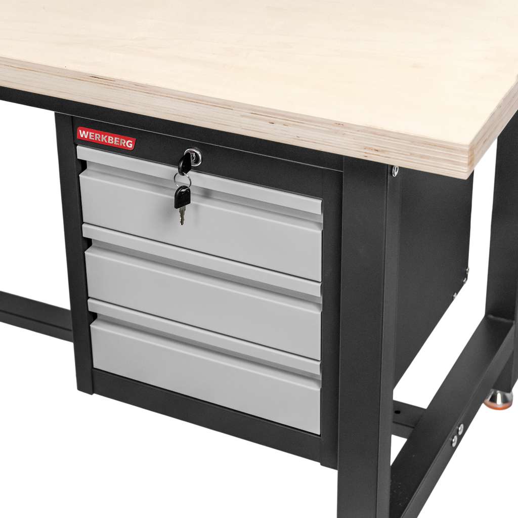 Stół warsztatowy WERKBERG z szafką narzędziową