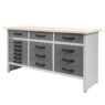 Stół warsztatowy z 15 szufladami WERKBERG HANDYMAN S-160 cm G-60 cm H-85 cm grafit MTP008648