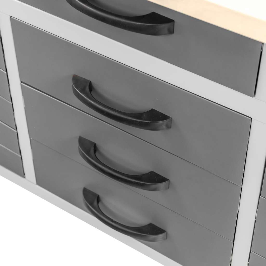 Stół warsztatowy z 15 szufladami WERKBERG HANDYMAN S-160 cm G-60 cm H-85 cm grafit MTP008648