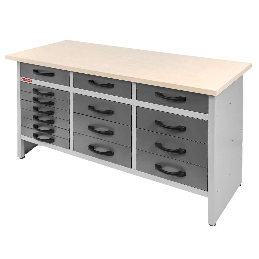 Stół warsztatowy z 15 szufladami WERKBERG HANDYMAN S-160 cm G-60 cm H-85 cm grafit MTP008648