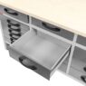 Stół warsztatowy z 15 szufladami WERKBERG HANDYMAN S-160 cm G-60 cm H-85 cm grafit MTP008648