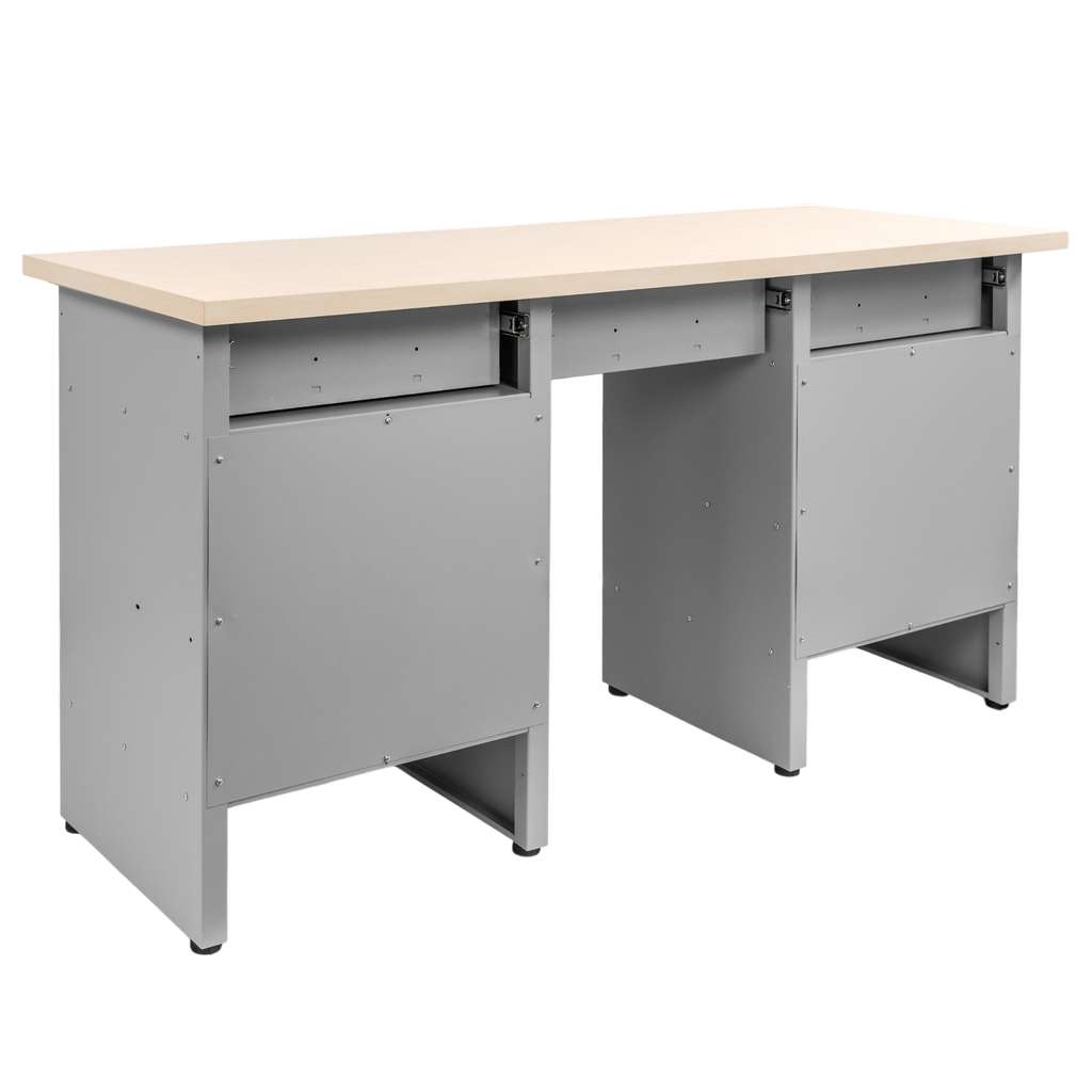 Stół warsztatowy z 6 szufladami 1 szafką zamykaną WERKBERG HANDYMAN S-160 cm G-60 cm H-85 cm grafit