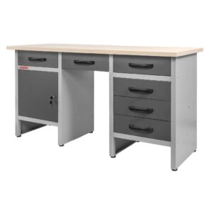 Zdjęcie produktu: Stół warsztatowy z 6 szufladami 1 szafką zamykaną WERKBERG HANDYMAN S-160 cm G-60 cm H-85 cm grafit/szary