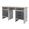 Stół warsztatowy z 6 szufladami 1 szafką zamykaną WERKBERG HANDYMAN S-160 cm G-60 cm H-85 cm grafit