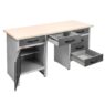 Stół warsztatowy z 6 szufladami 1 szafką zamykaną WERKBERG HANDYMAN S-160 cm G-60 cm H-85 cm grafit