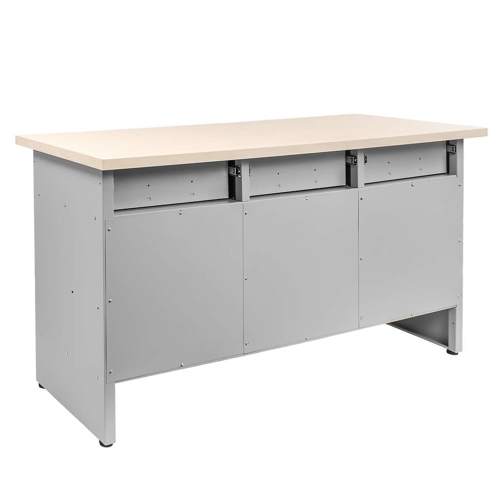 Stół warsztatowy z 6 szufladami i 2 szafkami zamykanymi WERKBERG HANDYMAN S-160 cm G-60 cm H-85 cm grafit