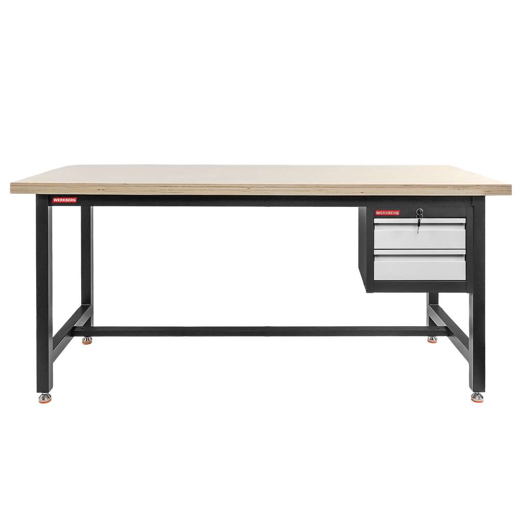 Stół warsztatowy z szafką narzędziową z 2 szufladami WERKBERG S-180 cm grafit szary