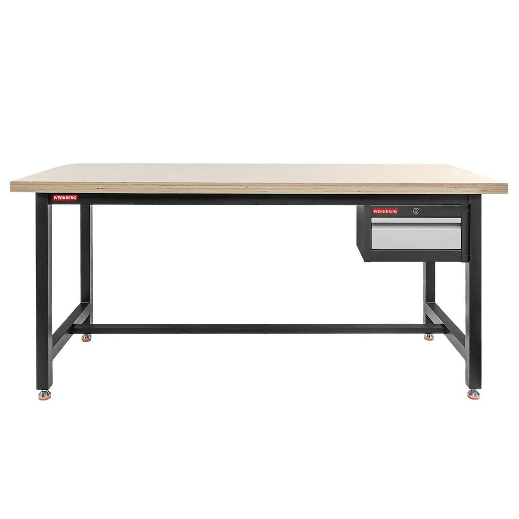 Stół warsztatowy z szafką narzędziową z szufladą WERKBERG S-180 cm grafit szary